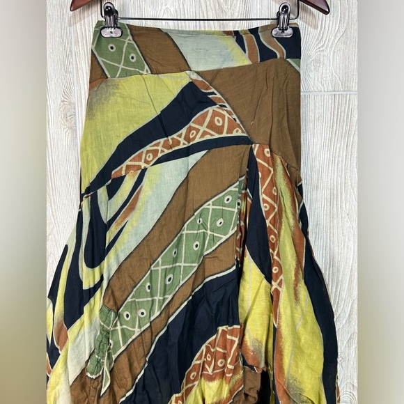Vintage Sterling Styles Asymmetrical Abstract Adjustable Length Midi Skirt SZ L - Picture 5 of 16